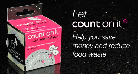 My first invention - Count On It® labels Count On It labels - food labels which help save money and reduce food waste