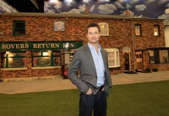 George Clarke - The Restoration Man outside of the Rovers Return George Clarke - The Restoration Man outside of the Rovers Return