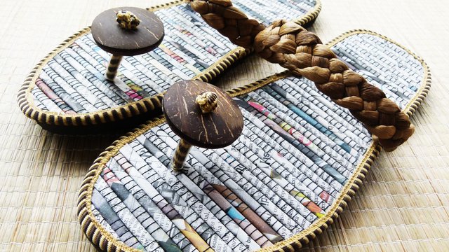 PaperFlops - made from upcycled newspaper and coconut shells